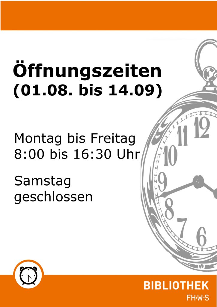 Verk rzte ffnungszeiten In Der Vorlesungsfreien Zeit THWS Bibliothek
